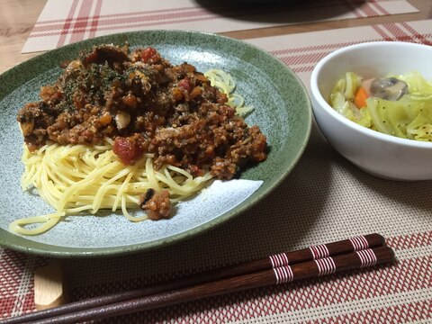 ジビエでイタリアン！猪肉のミートソースパスタ